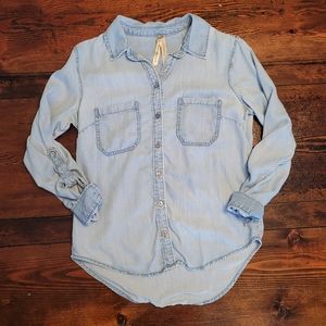 Liverpool Malibu Light button down long sleeve top style# LM1454T29 size small